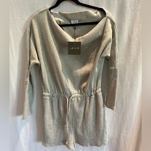 NEW Le Lis Lounge Romper Heather Grey, size Large